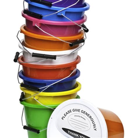collection buckets with lids|Charity Collection Buckets with Lids and Labels – PDK.